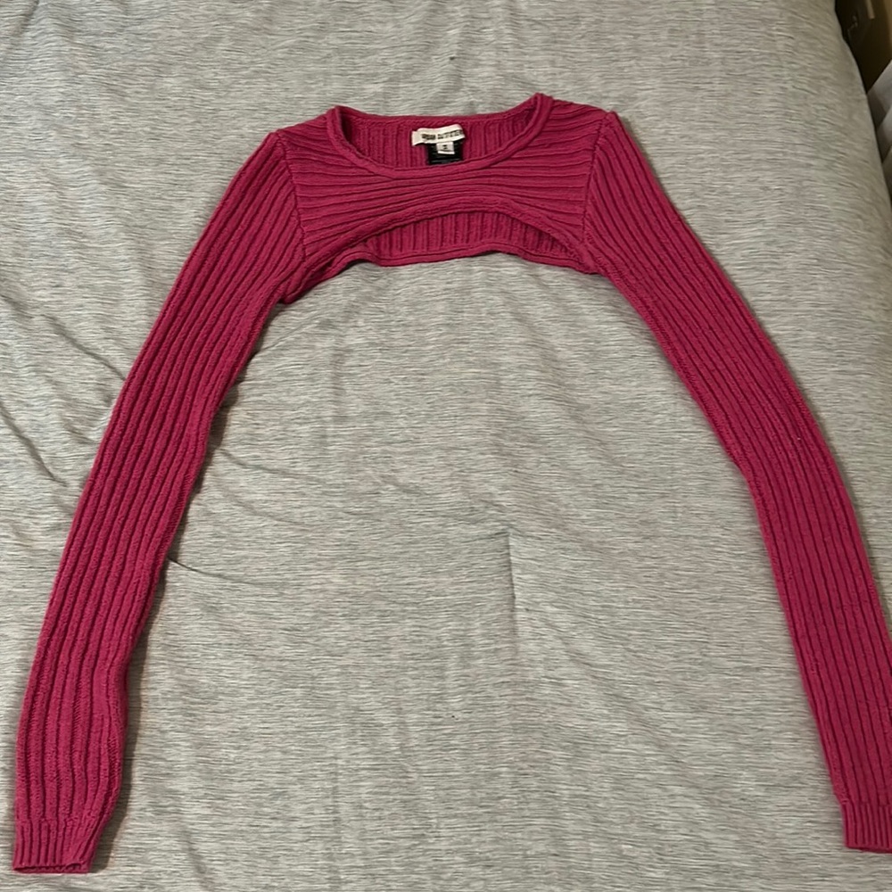 UO brooke ribbed shrug sweater